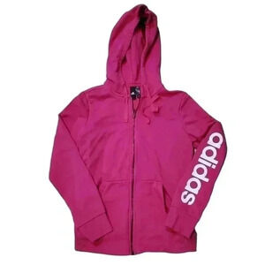 Womens Adidas Pink Full Zip Sweater Sz M
